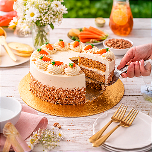 Cake Board Decoração Aniversário Festa Cor Ouro 29,5cm