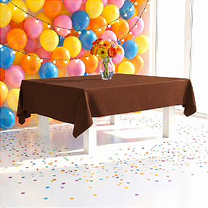 Toalha de mesa TNT festa Marrom decoração eventos 2x1m