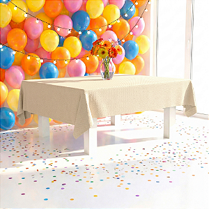 Toalha de mesa TNT festa Marfim decoração eventos 2x1m