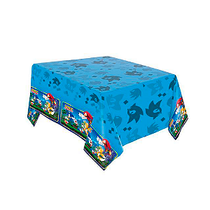 Toalha De Mesa Decoração Sonic Festa Aniversario 1,20mx2,20m