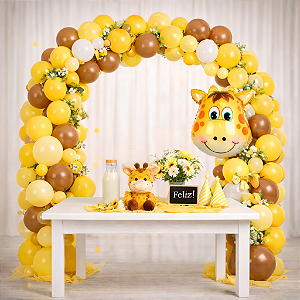 Kit Arco descontruído balão Decoração Safari Festa 152un