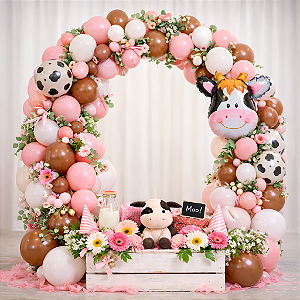 Kit Arco descontruído balão Decoração Fazendinha Festa 152un