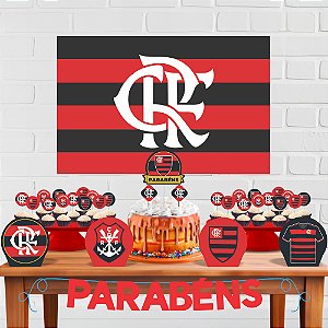 Kit Festa Decoração Aniversário Flamengo 33pçs EVA Novo