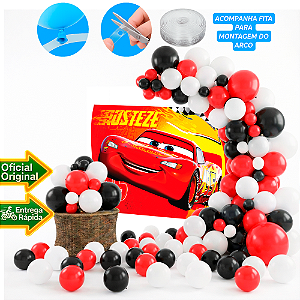 Kit festa Carros Decoração Aniversário Painel+ 150 balão