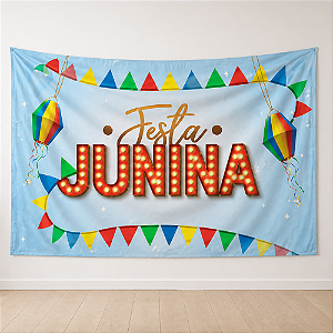 Painel TNT Festa Junina Decoração Junino Bandeirola 1,40m