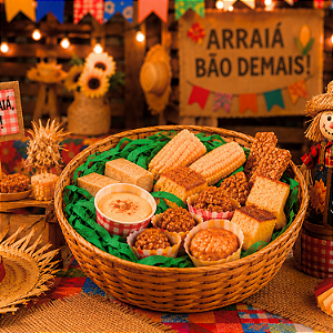 Palha TNT Decoração Verde Aniversario Festa Cesta Temática