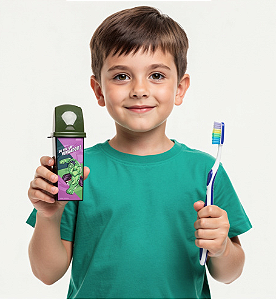 Estojo Dental Case de Plástico Decoração Hulk 290ML