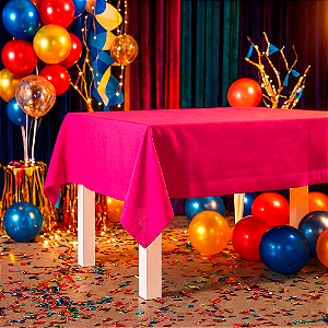 Toalha De Mesa TNT Festa Rosa Decoração Eventos 1,20m x 1m