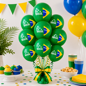 25 Balão Festa Brasil Decoração Sala Bar Restaurante eventos