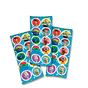 30 Adesivos Festa Toy Story 5 Decoração Aniversario 5x5cm
