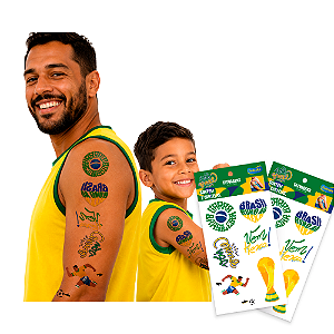 12 Tatuagem De Pele Decoração Brasil Festa Copa 2026