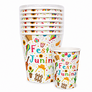 Copo de Papel Festa Junina Temas Julina Arraiá 8un Decoração
