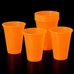 15 Copos Autraliano NEON Festa balada Aniversário 440ML Cor:Laranja