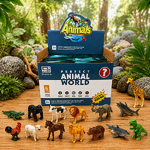 AD- ANIMAIS DE BORRACHA SELVA  SORTIDOS C/12 UN
