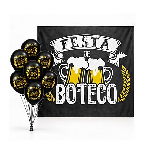 Kit Festa Boteco Decoração Aniversário Painel+ Balão bexigas