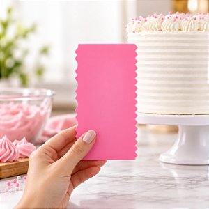 Espátula n2 Rosa decoração bolo massa decorada Confeiteira
