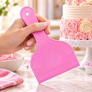 Espátula n19 Rosa decoração bolo massa decorada Confeiteira