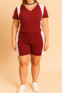 Conjunto vermelho e branco