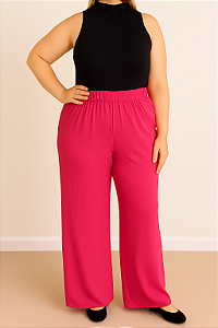 Calça pantalona pink
