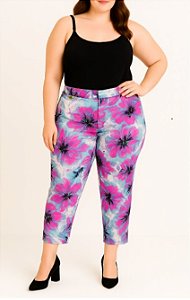 Calça Cigarrete Estampada