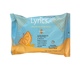 LENÇO DEMAQUILANTE VITAMINA C COM 25 UNIDADES - LYRICS