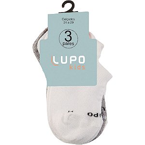 Meia Sapatilha Lupo - Kit com 3 Unidades  -  02270-089 (Infantil)