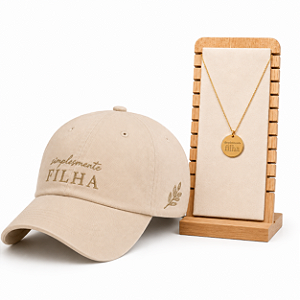 Kit Simplesmente Filha | Boné Dad Hat + Colar com Pingente