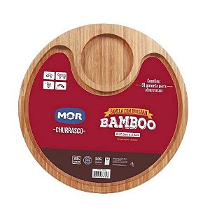 Gamela bamboo com 2 divisórias - MOR