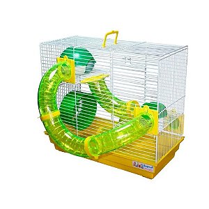 Gaiola Hamster 3 Andares -Completa c/ Bebedouro