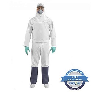 CONJUNTO APLIC. AGROTOXICO SAYRO TIPO II - CINZA - TAM. GG