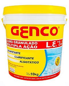 Cloro granulado balde 10kg 3 em 1 Cloro - Genco