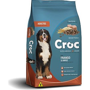 Ração Croc Sabor Frango e Arroz - 15kg Cães Adultos