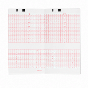 Papel Cardiotocógrafo para Meditech G6A e Unicare Mars K – 112x100mm Bloco Z 150 Folhas