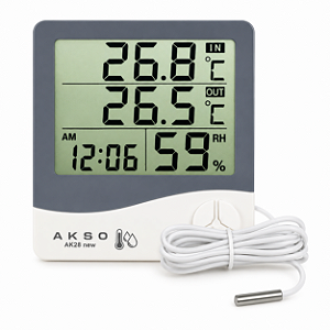 Termo-Higrômetro Digital AK28 Akso com Sensor Externo - Máxima e Mínima
