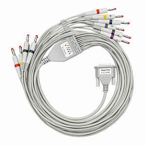 Cabo ECG 10 Vias Clip IEC Compatível Edan SE-1200 Alfamed