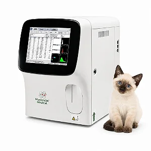 Analisador Hematológico Veterinário MaxCel 500D VET 5 Partes Laser 27 Parâmetros