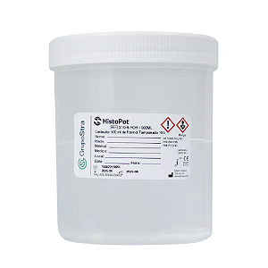 Frasco Plástico 1.000 ml P/ Biópsia C/ Formalina Tamponada 10%