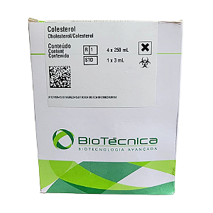 Kit Colesterol Biotécnica 4x250mL - Método Enzimático Trinder