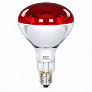 Lâmpada Infravermelho R125 150W 220V G-Light - Lente Vermelha E27