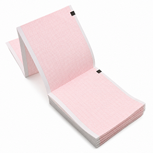 Papel ECG para GE MAC 400 e MAC 600 – 80x90mm Z-Fold 280 Folhas