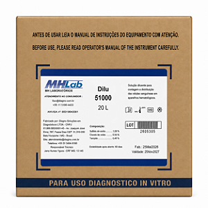 Diluente Hematológico URIT 20L – Sistemas 3 e 5 Partes