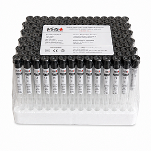Tubo de Coleta a Vácuo VHS 1,6mL Tampa Preta – 100 un.