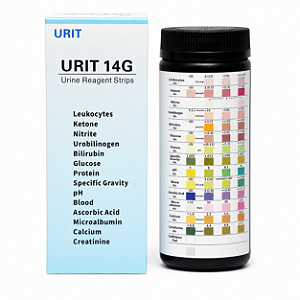 Tiras Reagentes de Urina URIT 14G – 14 Parâmetros (100 Testes)