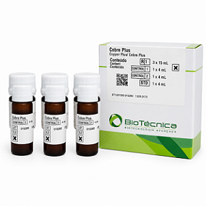 Cobre Plus Biotécnica 3x15mL Determinação Direta (Inclui Controles e Padrão)