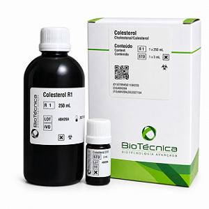 Colesterol Total Biotécnica 1x250mL Enzimático Trinder (Pronto para Uso)