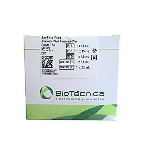 Amônia Plus Biotécnica 1x60mL Enzimático (Inclui Controles e Calibrador)
