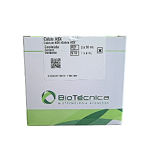 Cálcio ASX Biotécnica 2x50mL Arsenazo III (Temperatura Ambiente)