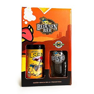 Kit Cerveja Pilsen / 1 Garrafa 500 ml + 1 Taça de Vidro