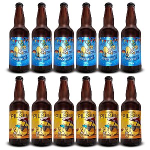 Fardo Cervejas Munich Helles + Pilsen / 12 Garrafas 500 ml