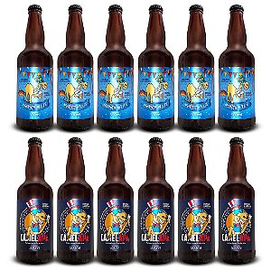 Fardo Cervejas Munich Helles + Camel APA / 12 Garrafas 500 ml